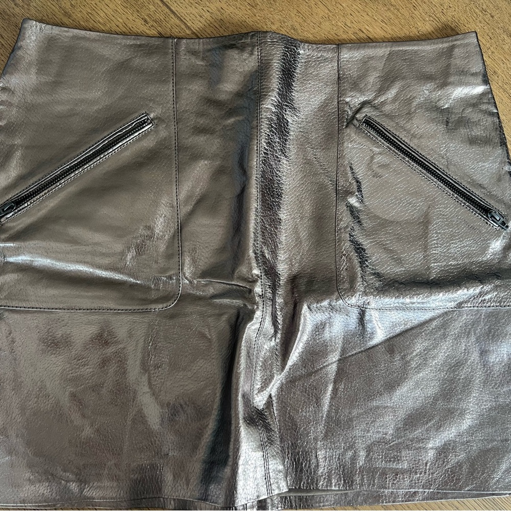 REVOLVE Metallic Silver Skirt